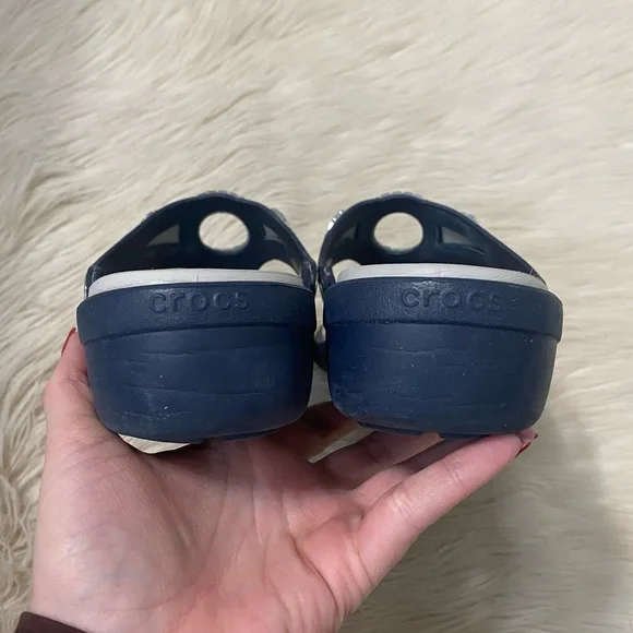 Crocs Blue Mosaic Cricle Sanrah Diamante Wedge Flip Flop Thong
Sandals - Picture 7 of 9